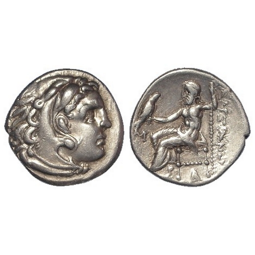 245 - Ancient Greek: Kings of Macedon, Antigonos I Monophthalmos silver Drachm in the name and types of Al... 