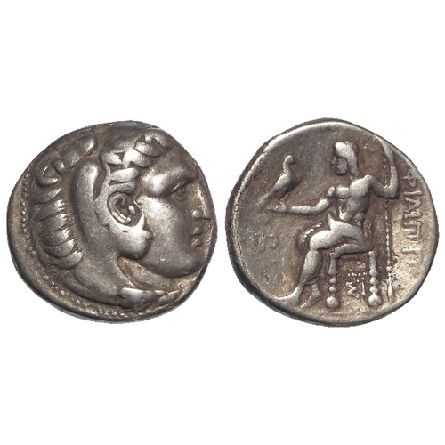 246 - Ancient Greek: Kings of Macedon, Philip III (323-317 BC) silver Tetradrachm, Sidon mint. Obv: Head o... 