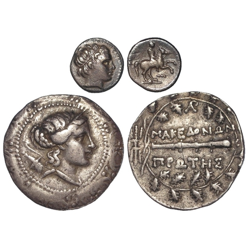 247 - Ancient Greek: Macedon (2): A Roman Rule, First Meris silver Tetradrachm, Amphipolis Mint c.167-148 ... 