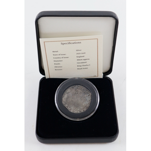 283 - Charles I group D, type 3a hammered silver Shilling mm. tun. S.2791, 5.69g, GF in a Harrington & Byr... 