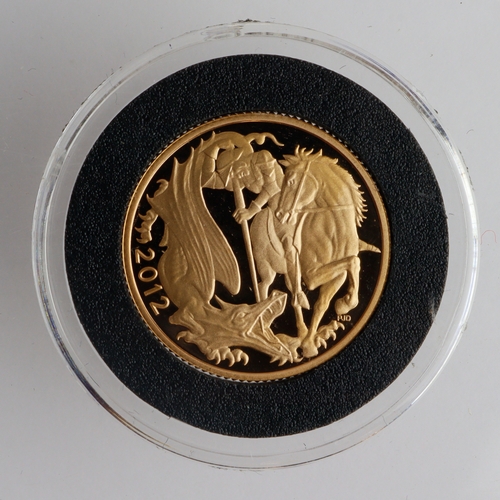 44 - Sovereign 2012 Proof FDC in a hard plastic capsule