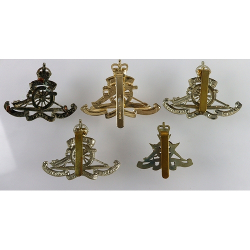 861 - Badges collection of various Royal Artillery hat Badges including volunteers.