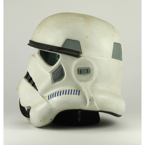 360 - Star Wars interest. A Star Wars Stormtrooper helmet, from Elstree studios, the white painted helmet ... 