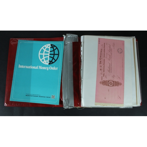 10 - Bills of Exchange, Cheques, Ephemera (159), a large world collection in album including Natal Bank L... 