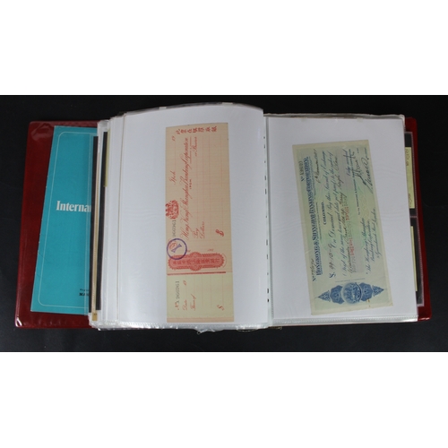 10 - Bills of Exchange, Cheques, Ephemera (159), a large world collection in album including Natal Bank L... 