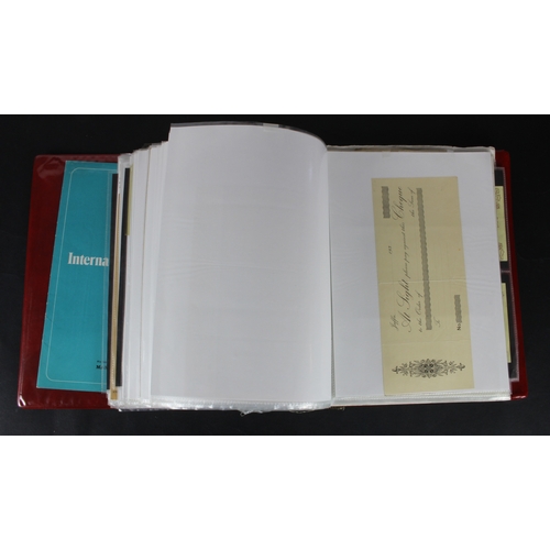 10 - Bills of Exchange, Cheques, Ephemera (159), a large world collection in album including Natal Bank L... 