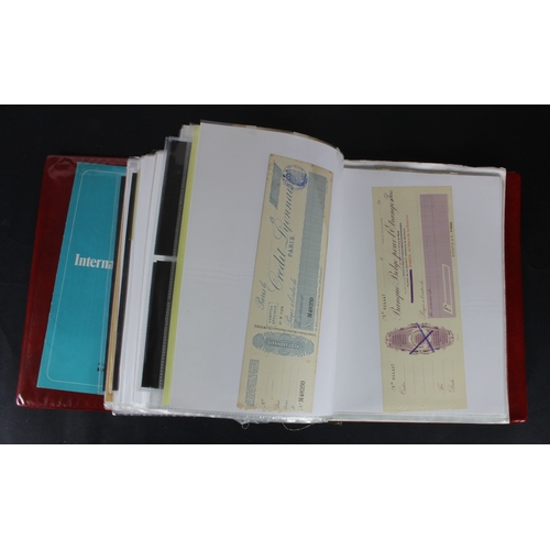 10 - Bills of Exchange, Cheques, Ephemera (159), a large world collection in album including Natal Bank L... 