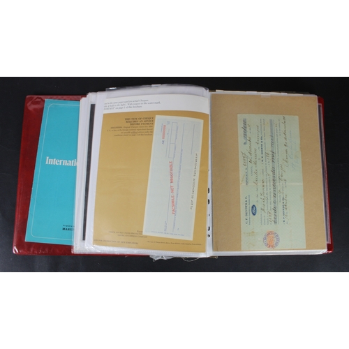 10 - Bills of Exchange, Cheques, Ephemera (159), a large world collection in album including Natal Bank L... 