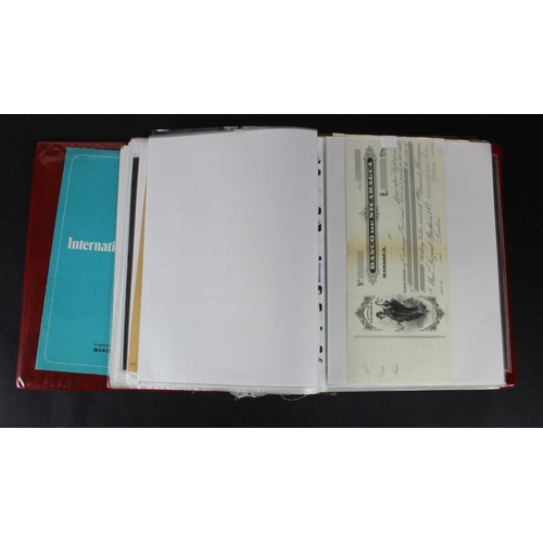10 - Bills of Exchange, Cheques, Ephemera (159), a large world collection in album including Natal Bank L... 