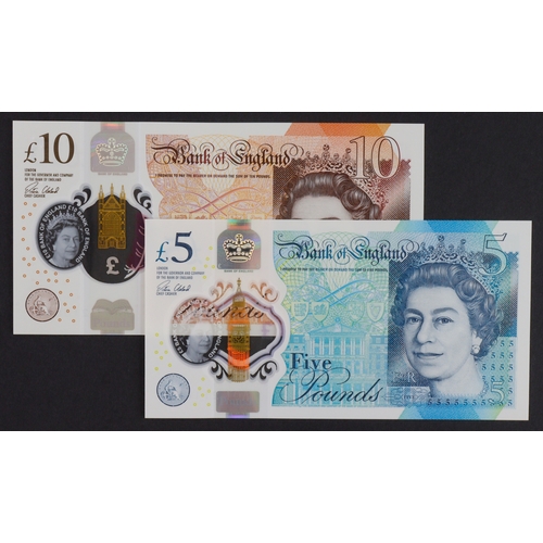 100 - Cleland (2), 10 Pounds issued 2017, FIRST RUN polymer note 'AA01' prefix, serial AA01 218846 (B415),... 