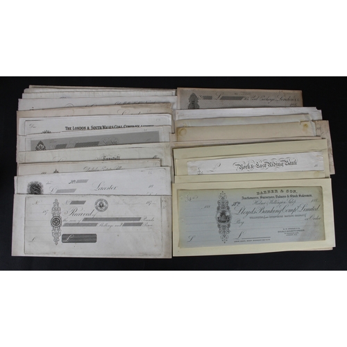 11 - Bills of exchange, Provincial Cheques and Receipts (32), a group of PROOF's and SPECIMEN'S all UK ba... 