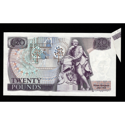 112 - ERROR Page 20 Pounds issued 1970, a DOUBLE error, with shark fin/extra paper error at top left with ... 