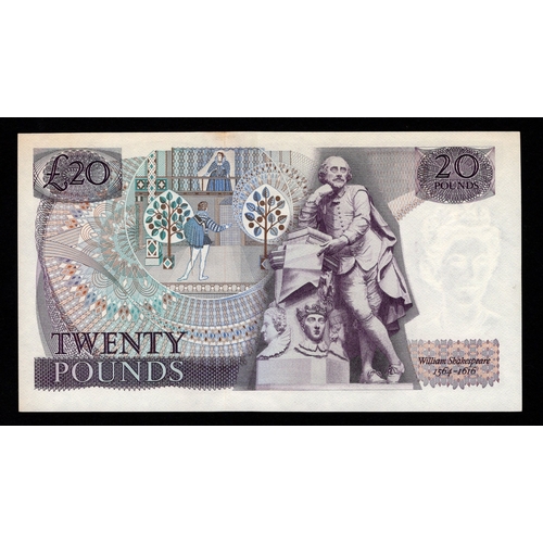 114 - Fforde 20 Pounds (B318) issued 1970, serial A03 800771 (B318, Pick380a) light toning to 2 edges, lig... 