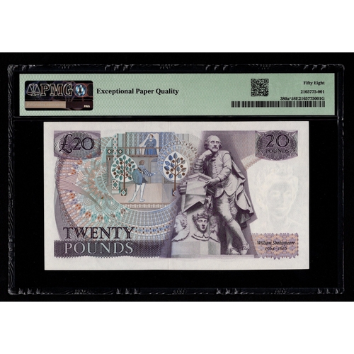 115 - Fforde 20 Pounds (B319) issued 1970, very rare REPLACEMENT note, only issued with 'M01' prefix, seri... 
