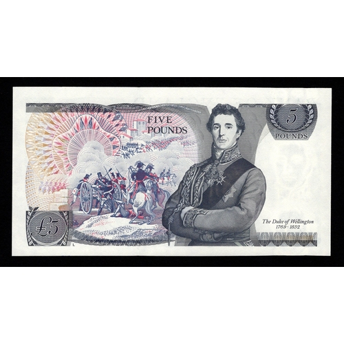 119 - Gill 5 Pounds issued 1988, LAST RUN 'SE90' prefix (from circulation) , serial SE90 482321 (B353, Pic... 