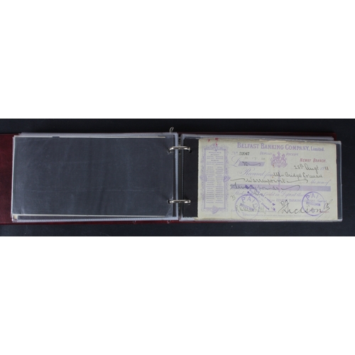 15 - Cheques & Deposit Receipts (51), Belfast Banking Company cheques (25) early issues from 1800's, date... 