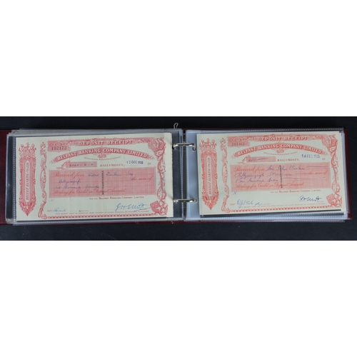 15 - Cheques & Deposit Receipts (51), Belfast Banking Company cheques (25) early issues from 1800's, date... 