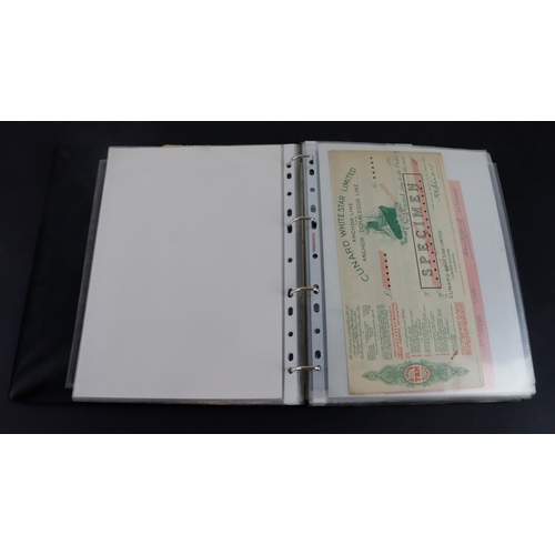 16 - Cheques & Ephemera (65), a collection in an album, cheques including Capital & Counties Bank, Co-ope... 