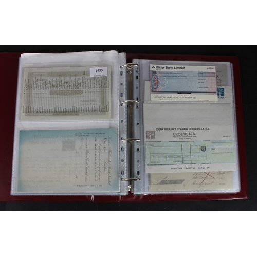 18 - Cheques (152), a collection of mainly Ulster Bank of Ireland cheques in an album, date range 1859 - ... 