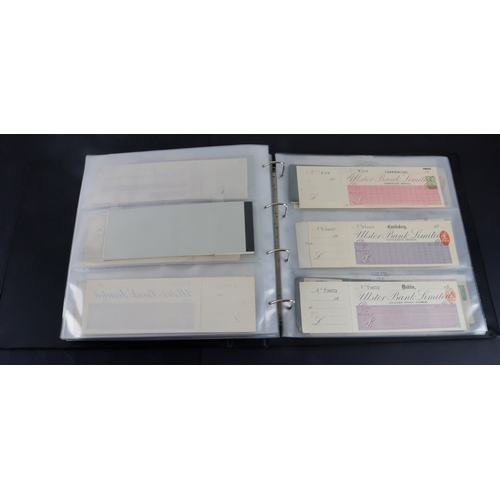 19 - Cheques (160+), a collection of large older cheques in album sorted into Countries of issue, the maj... 