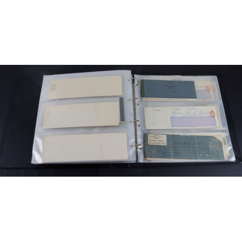 19 - Cheques (160+), a collection of large older cheques in album sorted into Countries of issue, the maj... 
