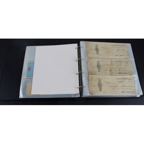 19 - Cheques (160+), a collection of large older cheques in album sorted into Countries of issue, the maj... 