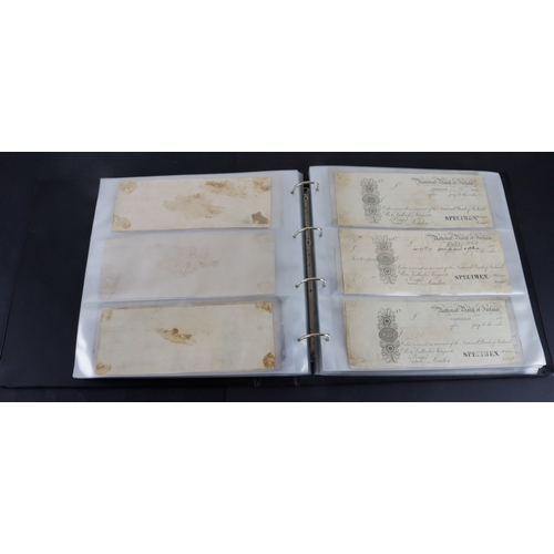 19 - Cheques (160+), a collection of large older cheques in album sorted into Countries of issue, the maj... 