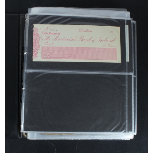 20 - Cheques (172), a collection of mainly Provincial Bank of Ireland cheques in an album, date range 184... 