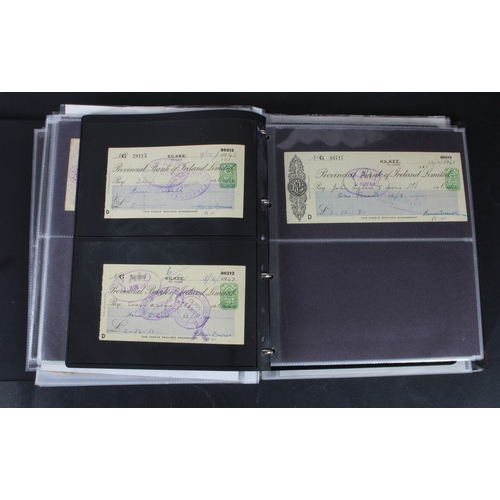 20 - Cheques (172), a collection of mainly Provincial Bank of Ireland cheques in an album, date range 184... 