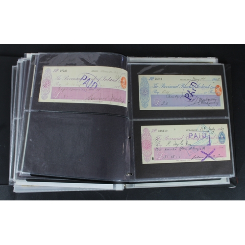 20 - Cheques (172), a collection of mainly Provincial Bank of Ireland cheques in an album, date range 184... 