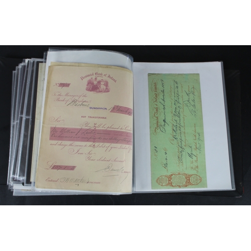 20 - Cheques (172), a collection of mainly Provincial Bank of Ireland cheques in an album, date range 184... 