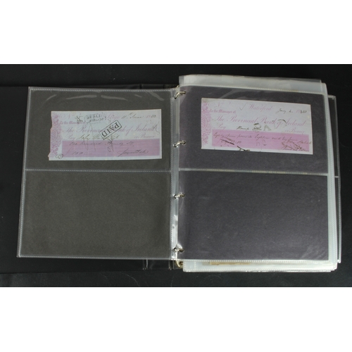 20 - Cheques (172), a collection of mainly Provincial Bank of Ireland cheques in an album, date range 184... 