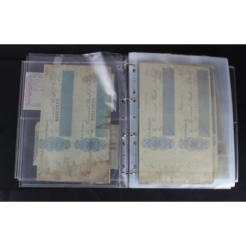 20 - Cheques (172), a collection of mainly Provincial Bank of Ireland cheques in an album, date range 184... 