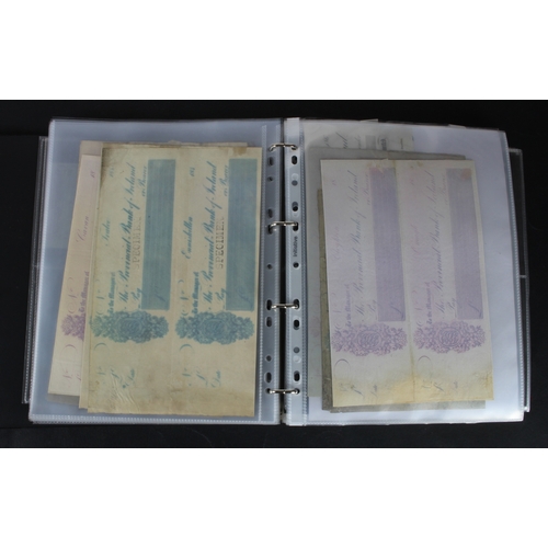 20 - Cheques (172), a collection of mainly Provincial Bank of Ireland cheques in an album, date range 184... 
