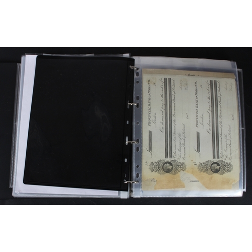 20 - Cheques (172), a collection of mainly Provincial Bank of Ireland cheques in an album, date range 184... 