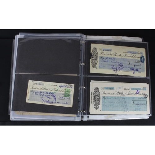 20 - Cheques (172), a collection of mainly Provincial Bank of Ireland cheques in an album, date range 184... 