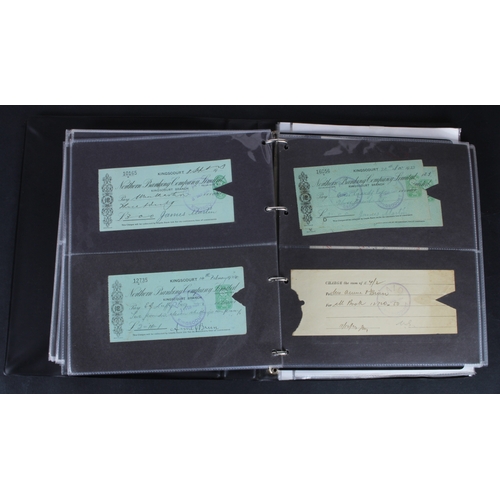 21 - Cheques (177), a collection of mainly Irish cheques in an album, the majority being Northern Banking... 