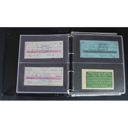 21 - Cheques (177), a collection of mainly Irish cheques in an album, the majority being Northern Banking... 