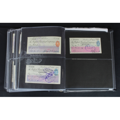 23 - Cheques (219), a collection of Belfast Banking Company cheques in an album, date range 1830 - 1970, ... 