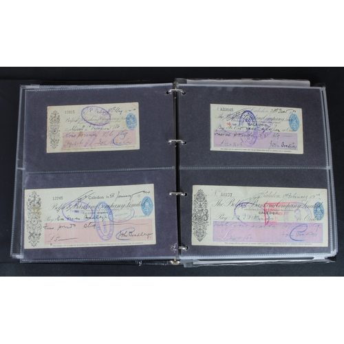 23 - Cheques (219), a collection of Belfast Banking Company cheques in an album, date range 1830 - 1970, ... 