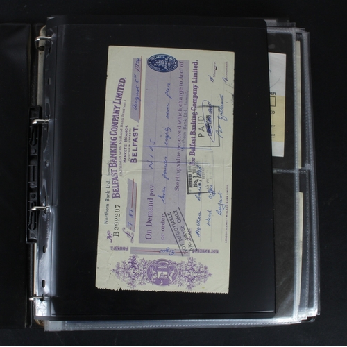 25 - Cheques (253), a collection of mainly Northern Bank of Ireland cheques in an album, date range 1930 ... 