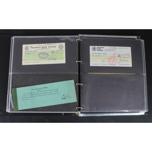 25 - Cheques (253), a collection of mainly Northern Bank of Ireland cheques in an album, date range 1930 ... 