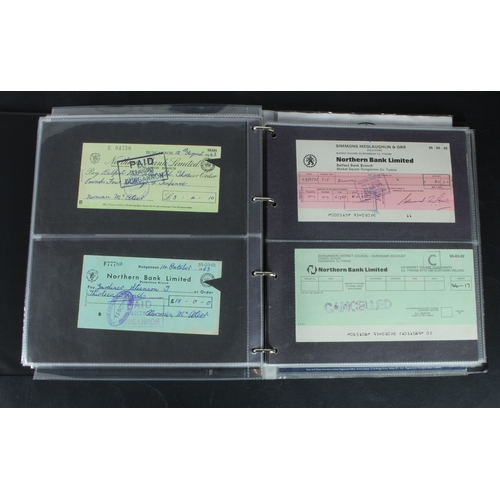 25 - Cheques (253), a collection of mainly Northern Bank of Ireland cheques in an album, date range 1930 ... 