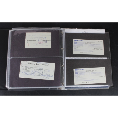 25 - Cheques (253), a collection of mainly Northern Bank of Ireland cheques in an album, date range 1930 ... 