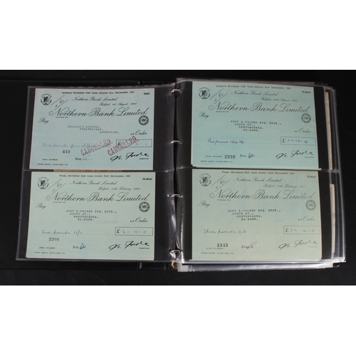 25 - Cheques (253), a collection of mainly Northern Bank of Ireland cheques in an album, date range 1930 ... 