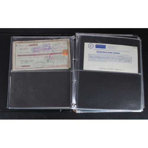 25 - Cheques (253), a collection of mainly Northern Bank of Ireland cheques in an album, date range 1930 ... 