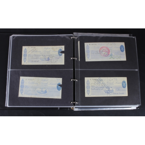 25 - Cheques (253), a collection of mainly Northern Bank of Ireland cheques in an album, date range 1930 ... 