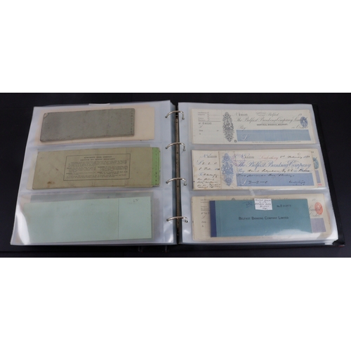 26 - Cheques (262+), a collection of large older cheques in album sorted into Countries of issue, the maj... 