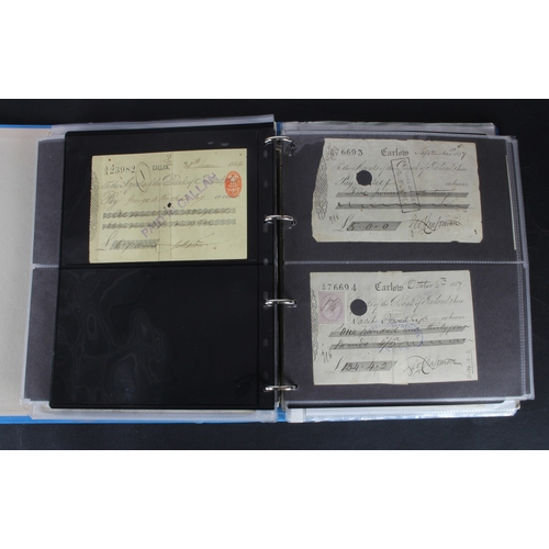 27 - Cheques (264), a collection of mainly Irish cheques in an album, the majority being Bank of Ireland ... 