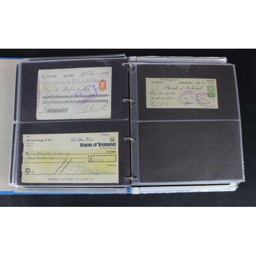 27 - Cheques (264), a collection of mainly Irish cheques in an album, the majority being Bank of Ireland ... 